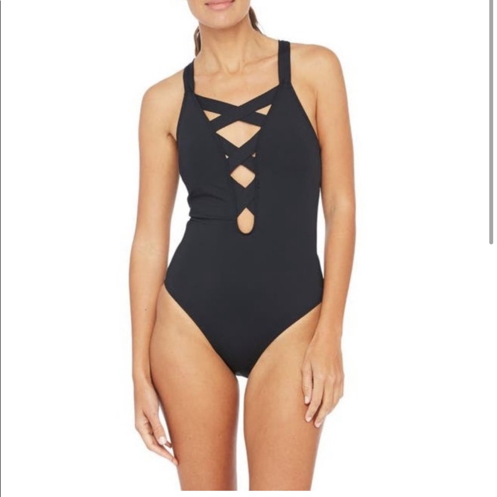 NWOT La Blanca Strappy Cutout One Piece Swimsuit
